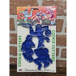 Vintage‎ 1989 LK Manufacturing Cookie Cutters Set Football Player New Sealed USA